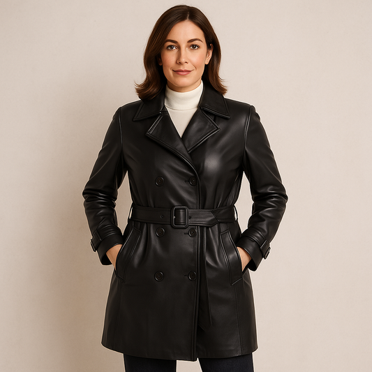 WALLIN – Klassisk Trenchcoat för Dam | Elegant, Figursydd och Stilren Lång Kappa för Höst & Vinter