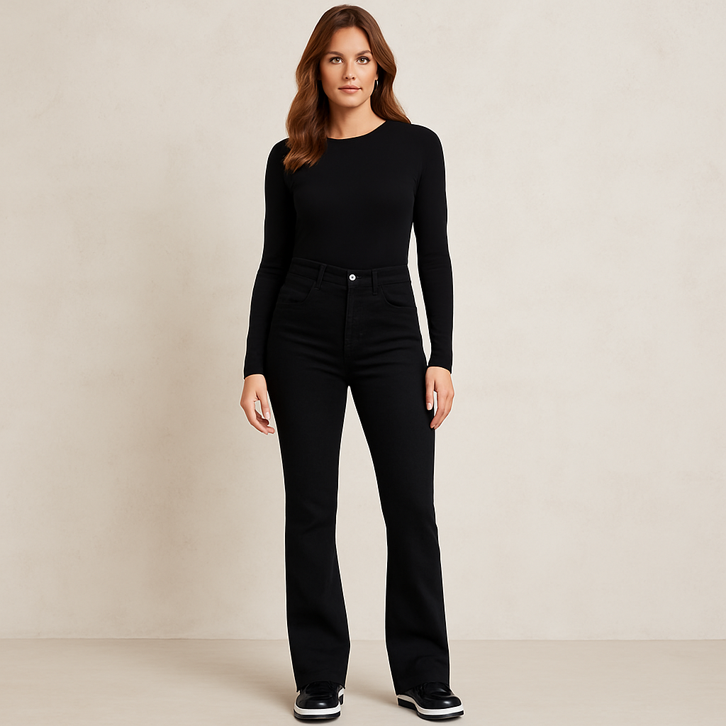 WALLIN – Slim Fit Ljusblå Damjeans med Hög Midja | Figursmickrande och Trendiga Stretchjeans